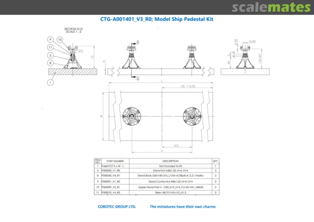 Contents Ship Model Stand Kit for Submarine Type IX C/40 CTG-A001401_V3_R0 COBOTEC GROUP LTD. Contents Ship Model Stand Kit for Submarine Type IX C/40 CTG-A001401_V3_R0 COBOTEC GROUP LTD.