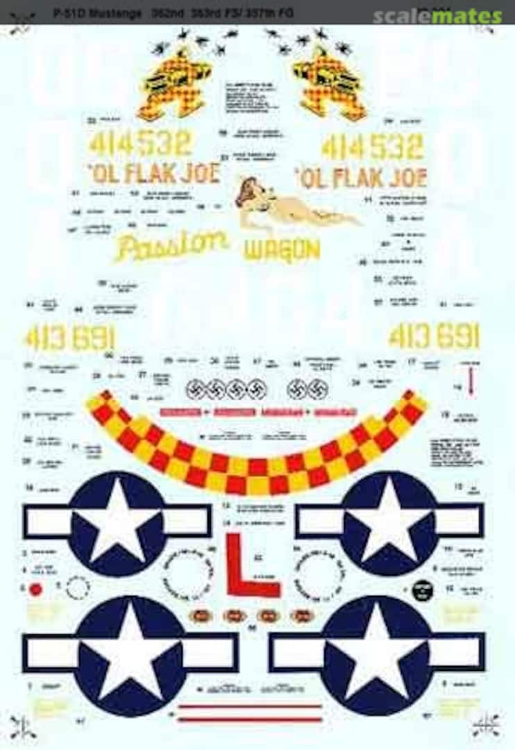 Boxart P-51D Mustangs: 362nd 363rd FS/ 357th FG 1/32 Scale 32-204 Microscale Boxart P-51D Mustangs: 362nd 363rd FS/ 357th FG 1/32 Scale 32-204 Microscale