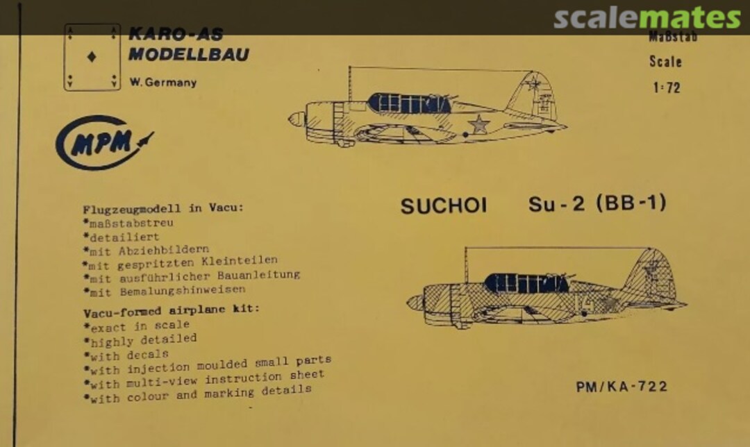 Boxart Suchoi Su-2 (BB-1) PM/KA-722 Karo As
