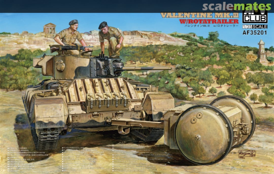 Boxart Valentine Mk.III with Rotatrailer AF35201 AFV Club