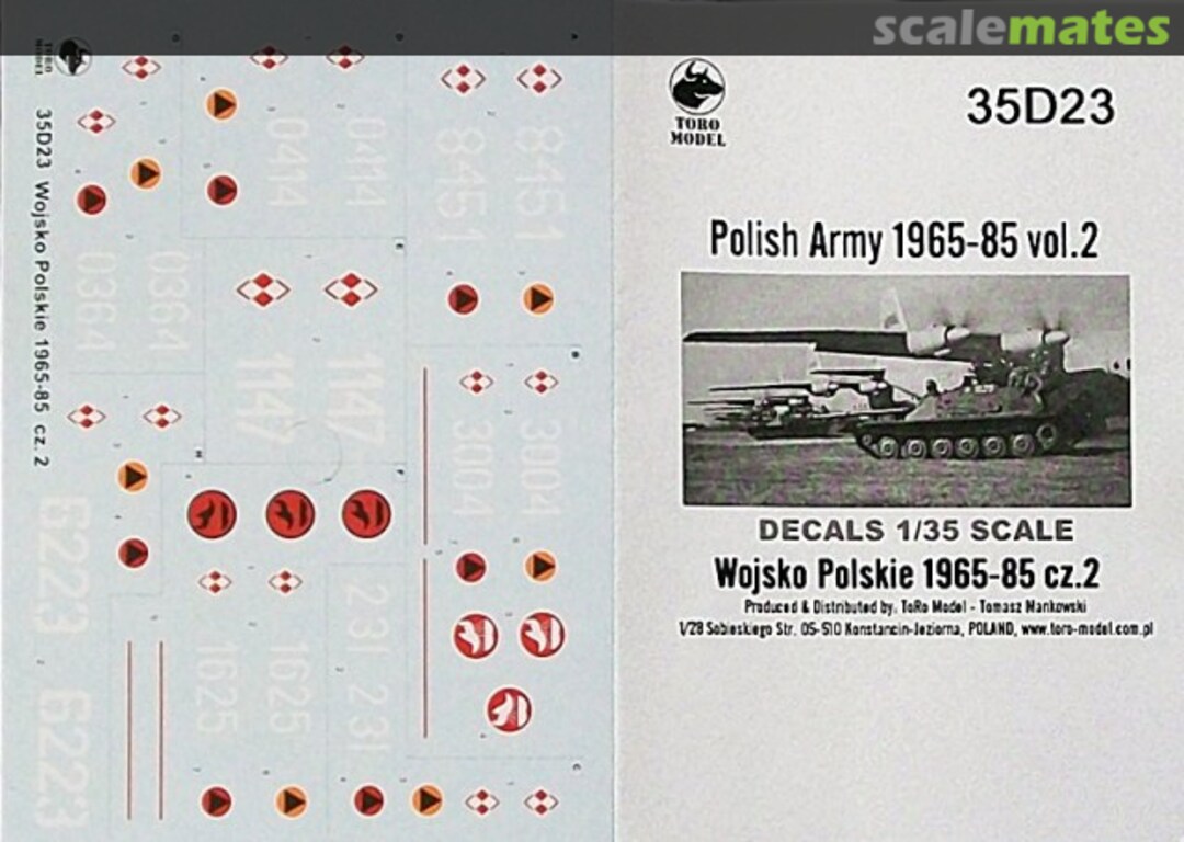 Boxart Polish Army 1965-85 Vol.2 35D23 ToRo Model Boxart Polish Army 1965-85 Vol.2 35D23 ToRo Model