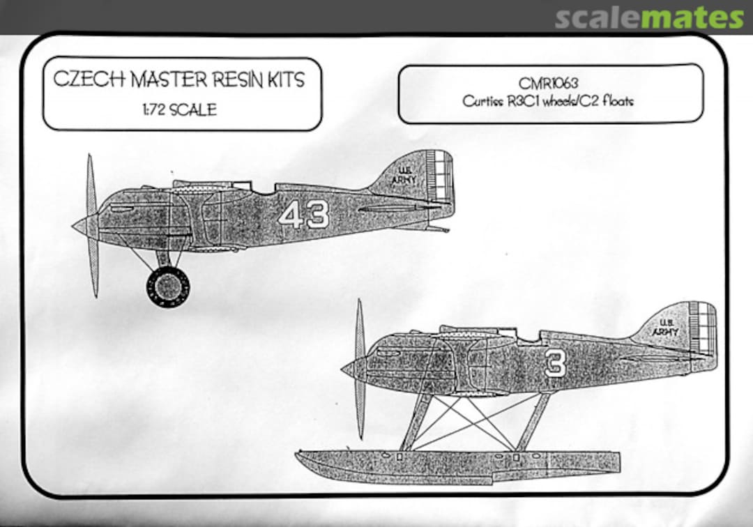 Boxart Curtiss R3C1 wheels / C2 floats CMR1063 CMR