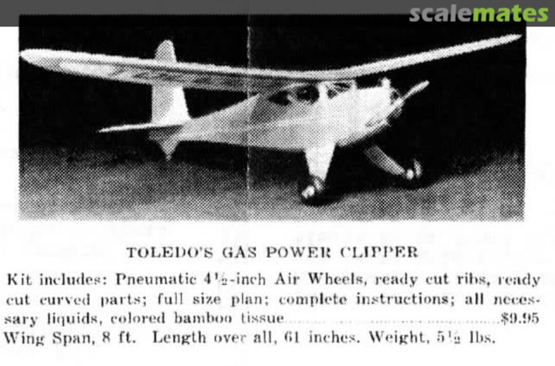 Boxart Toledo's Clipper Toledo Model Airplane Supply Co. Boxart Toledo's Clipper Toledo Model Airplane Supply Co.