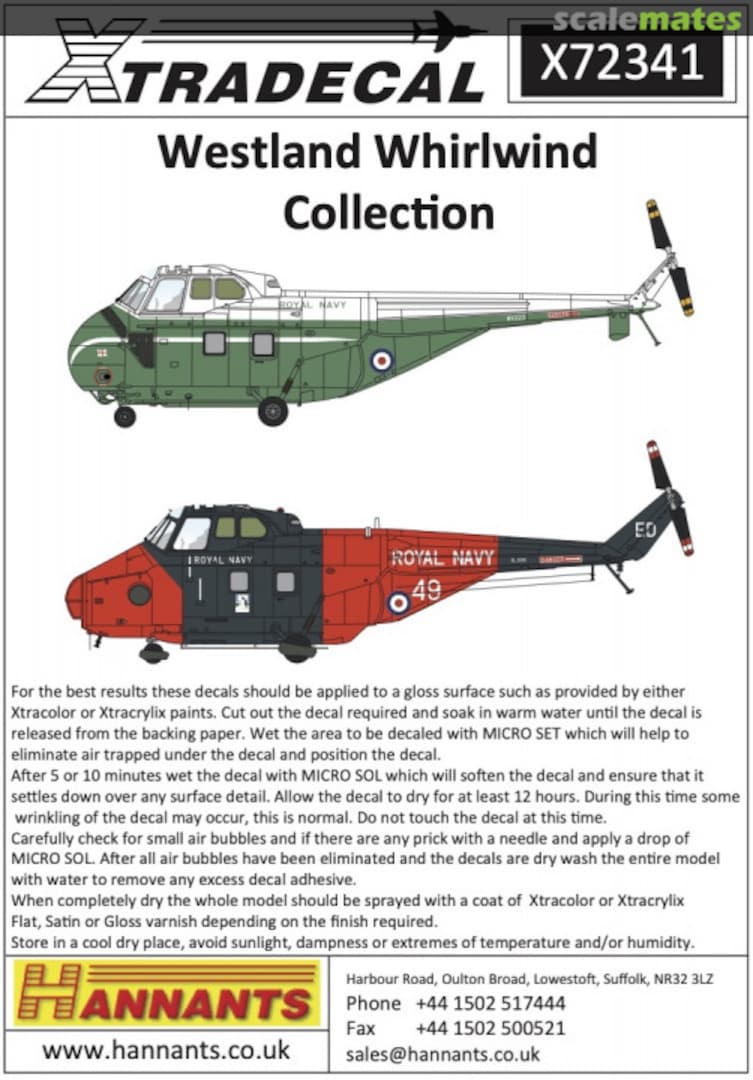 Boxart Westland Whirlwind Collection X72341 Xtradecal Boxart Westland Whirlwind Collection X72341 Xtradecal