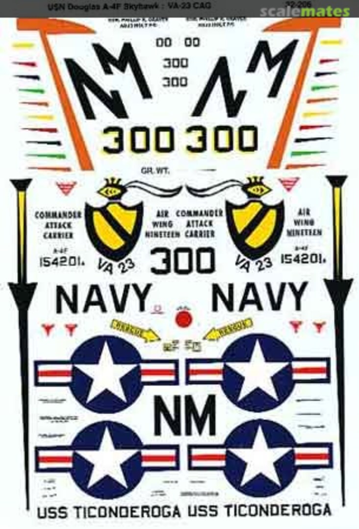Boxart USN Douglas A-4F Skyhawk: VA-23 CAG 32-206 Microscale Boxart USN Douglas A-4F Skyhawk: VA-23 CAG 32-206 Microscale