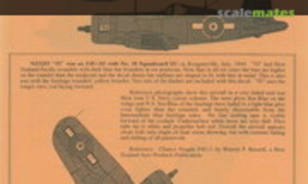 1:72 New Zealand F4U-1D Corsairs (Ventura V7271) V7271