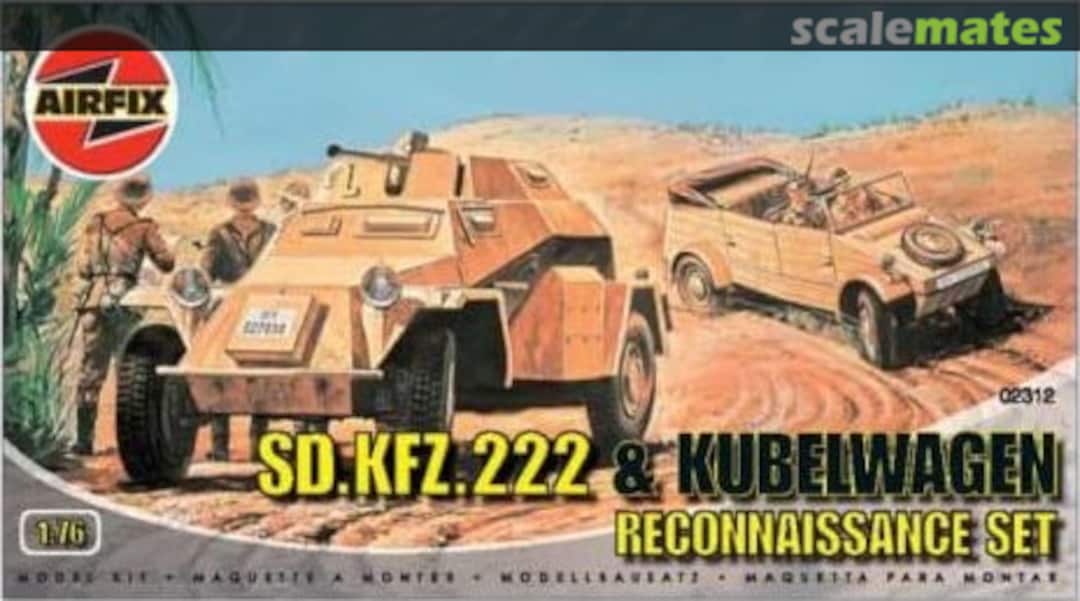 Boxart Sd.Kfz. 222 & Kübelwagen A02312 Airfix