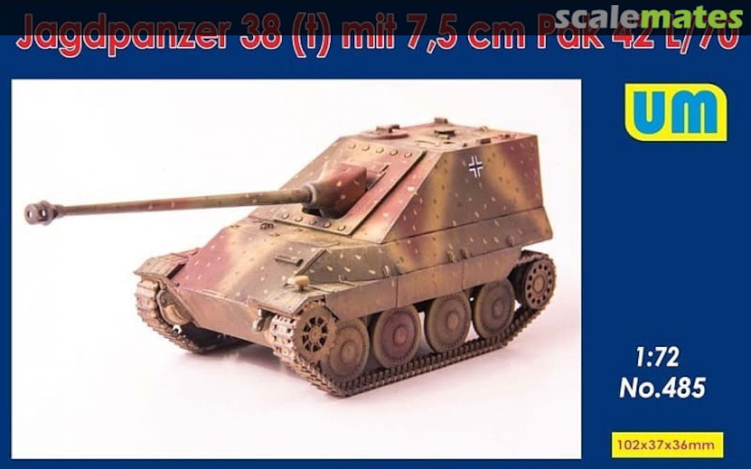 Boxart Jagdpanzer 38(t) mit 7,5cm Pak 42 /L70 485 UM 
