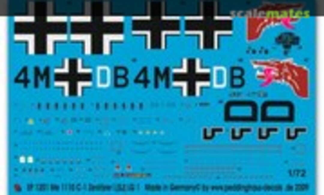 1:72 Me 110C-1 Zerstörer (SJ) LG1 (Peddinghaus-Decals EP 1201) EP 1201