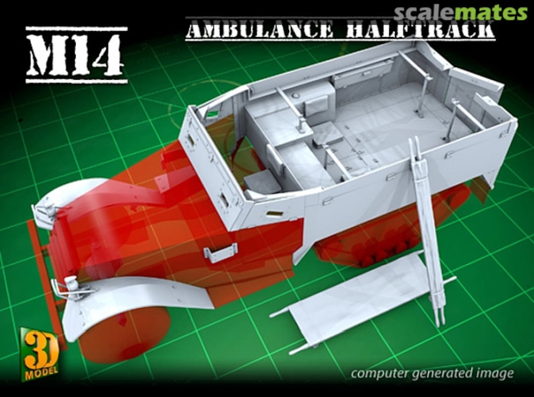Boxart M14 Ambulance 3Dis-49 3D in Scale Boxart M14 Ambulance 3Dis-49 3D in Scale