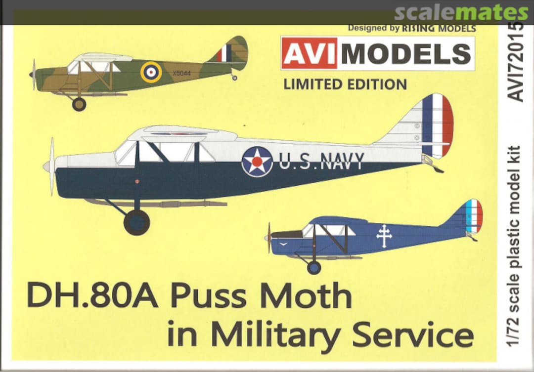 Boxart DH.80A Puss Moth in Military Service AVI72015 AVI Models