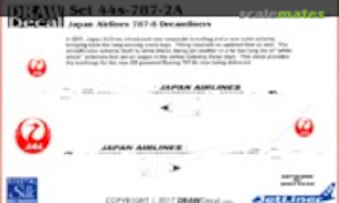 1:144 Japan Airlines 787-8 Dreamliners (Draw Decal 44-787-2A) 44-787-2A