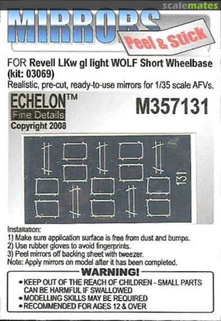 Boxart LKW gl light WOLF Mirrors (Revell) M357131 Echelon Fine Details Boxart LKW gl light WOLF Mirrors (Revell) M357131 Echelon Fine Details