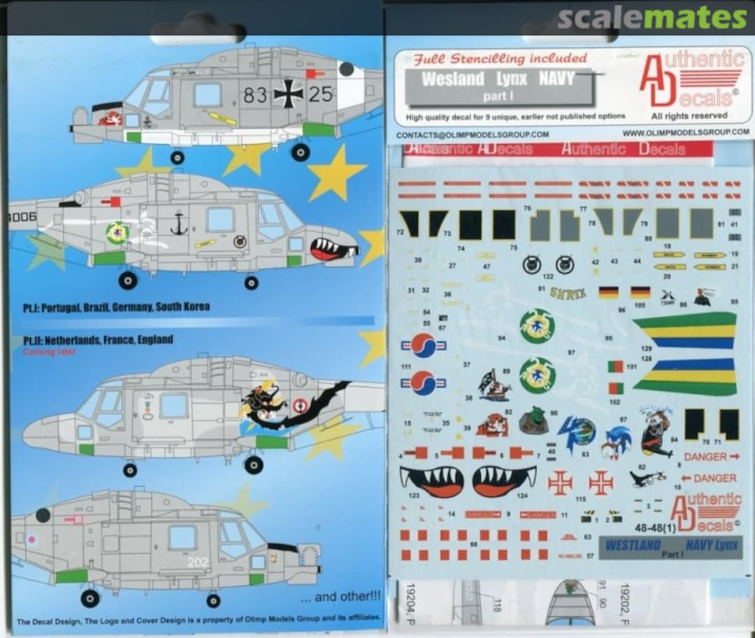 Boxart Westland Lynx Navy 48-48 Authentic Decals Boxart Westland Lynx Navy 48-48 Authentic Decals