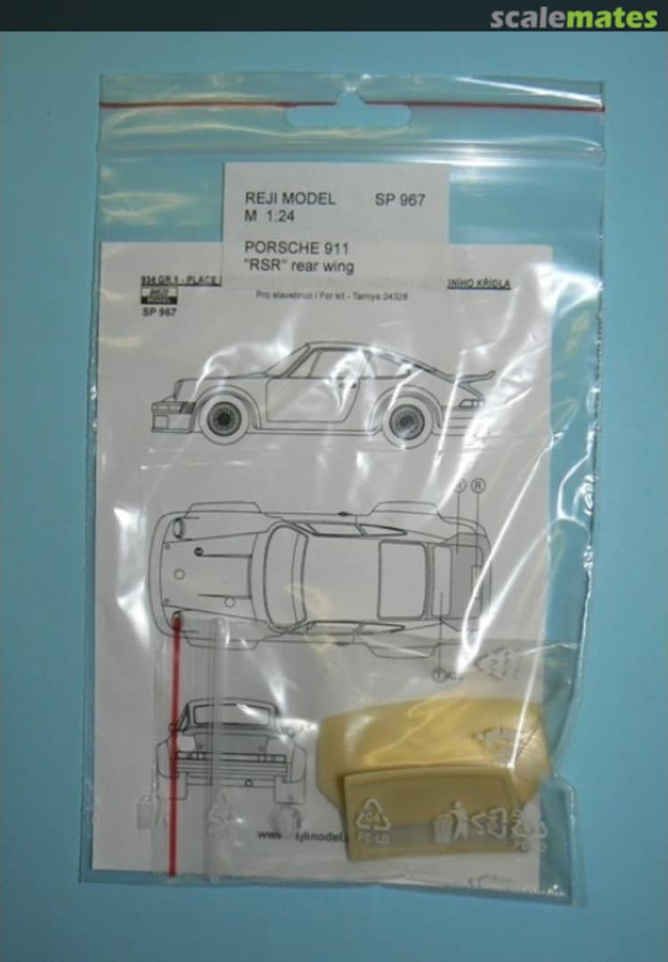 Boxart Porsche 934 Turbo RSR Group 4 rear spoiler SP967 REJI Model Boxart Porsche 934 Turbo RSR Group 4 rear spoiler SP967 REJI Model