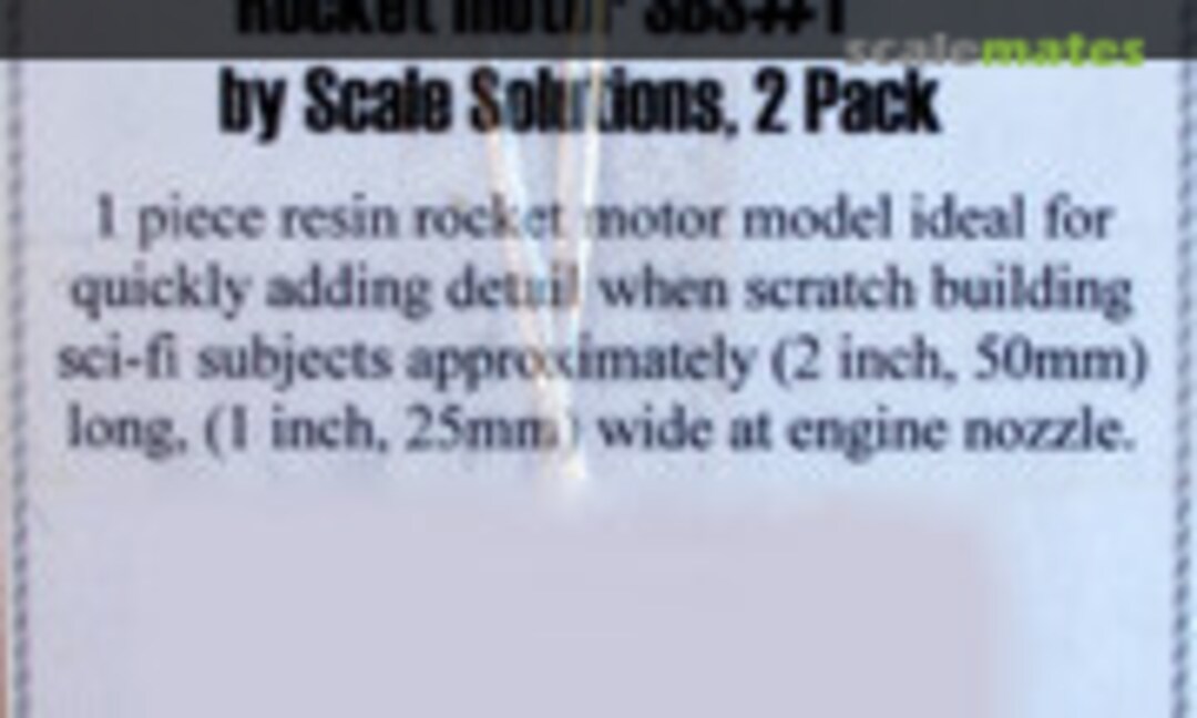 No Rocket Motor (Scale Solutions SBS1) SBS1