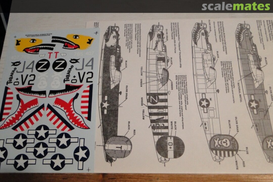 Boxart B-24 Liberator Sharkmouths 72-476 Microscale Boxart B-24 Liberator Sharkmouths 72-476 Microscale