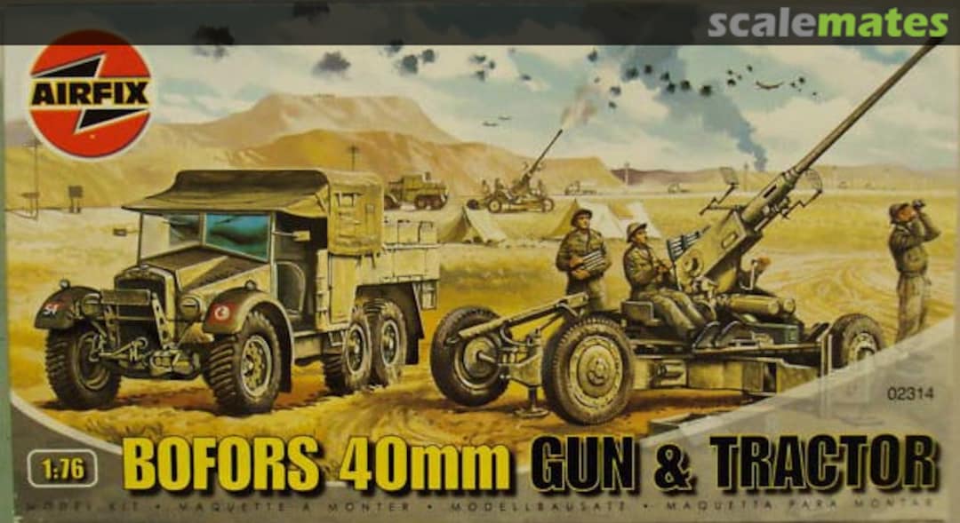 Boxart Bofors 40mm Gun & Tractor A02314 Airfix Boxart Bofors 40mm Gun & Tractor A02314 Airfix