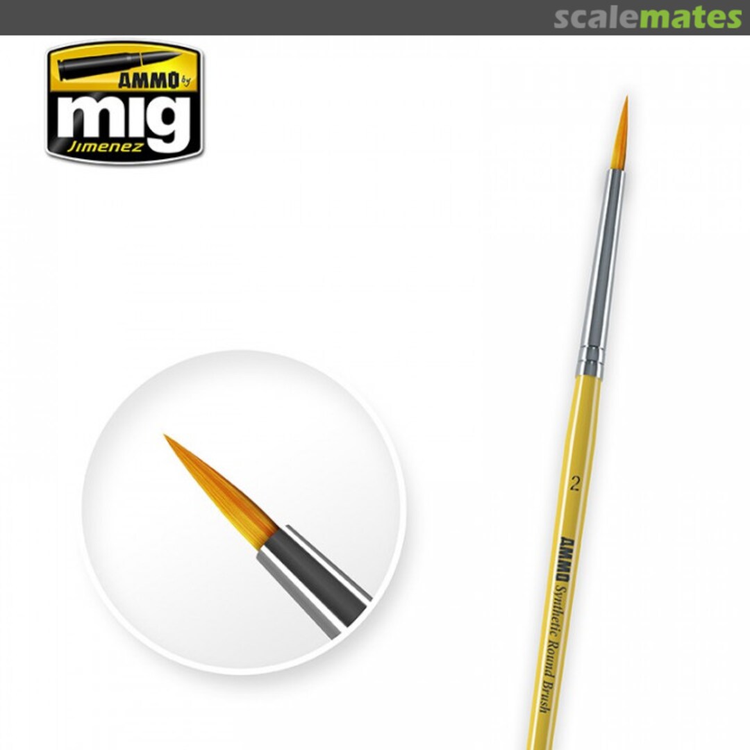 Boxart Synthetic Brushes - Round 2 A.MIG-8614 Ammo by Mig Jimenez Boxart Synthetic Brushes - Round 2 A.MIG-8614 Ammo by Mig Jimenez