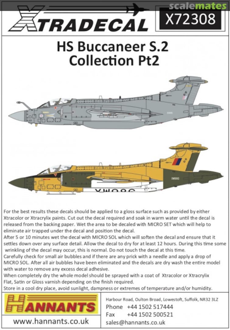 Boxart HS Buccaneer S.2 Collection Pt2 X72308 Xtradecal Boxart HS Buccaneer S.2 Collection Pt2 X72308 Xtradecal