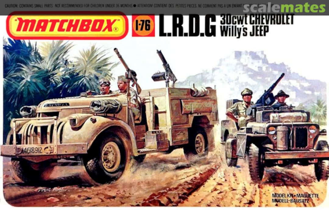 Boxart L.R.D.G. 30cwt Chevrolet and Willys Jeep PK-173 Matchbox Boxart L.R.D.G. 30cwt Chevrolet and Willys Jeep PK-173 Matchbox