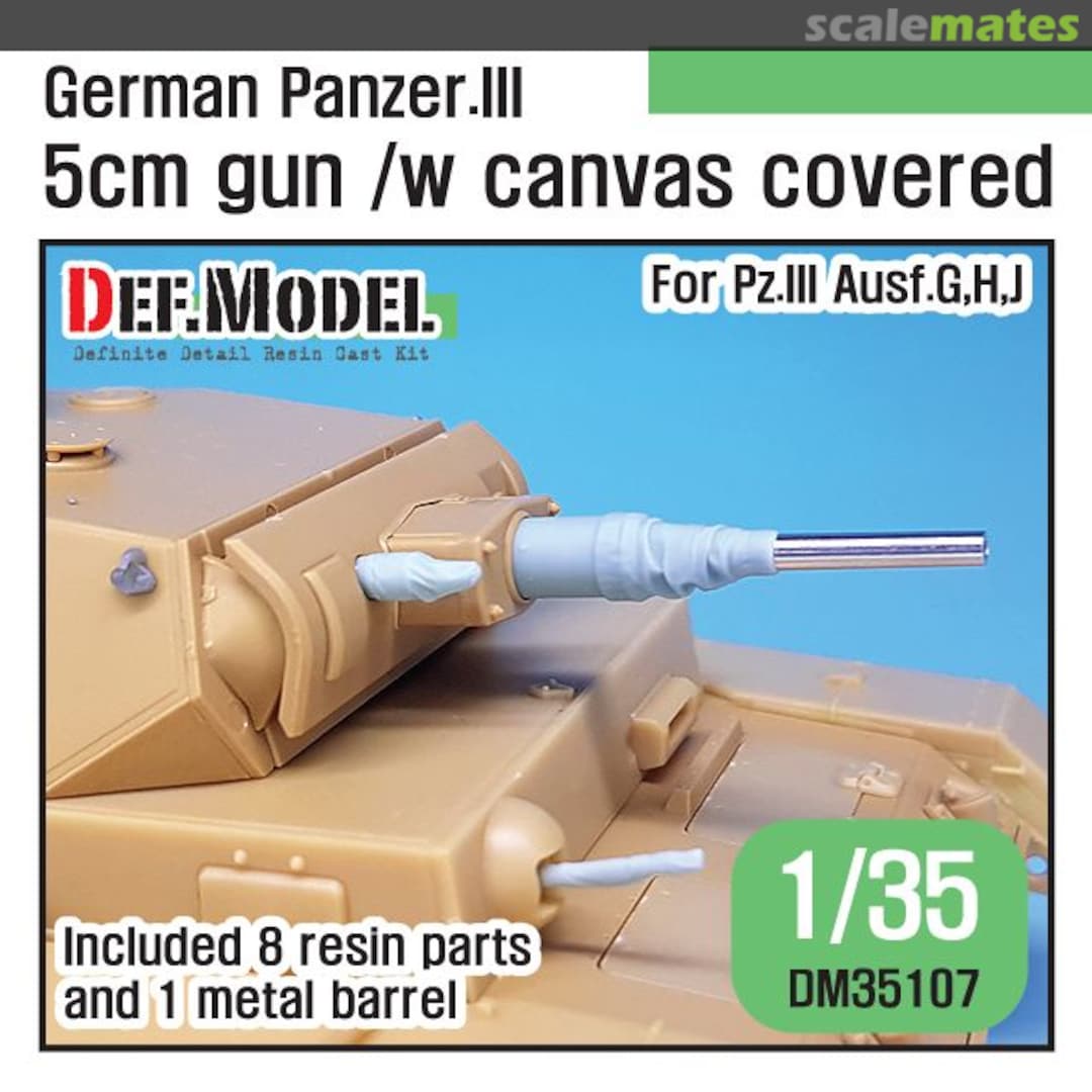 Boxart Pz.III 5cm Gun w\Canvas Cover DM35107 Def.Model Boxart Pz.III 5cm Gun w\Canvas Cover DM35107 Def.Model