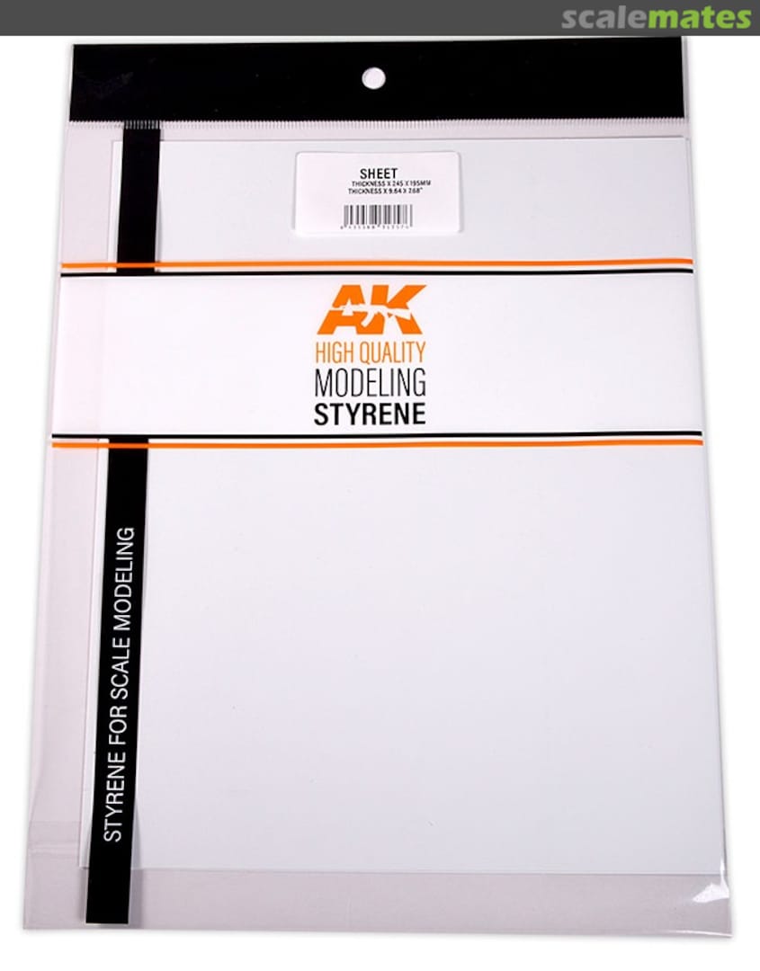 Boxart Styrene Sheet 1.0mm thick x 245 x 195mm (2 units) AK 6576 AK Interactive Boxart Styrene Sheet 1.0mm thick x 245 x 195mm (2 units) AK 6576 AK Interactive