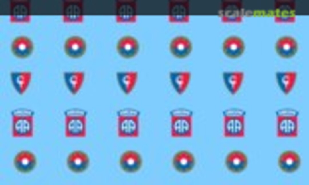 1:35 US Army Division Uniform Patches 9th and 38th Infantry and 8 (Archer FG35024(rev)) FG35024(rev)