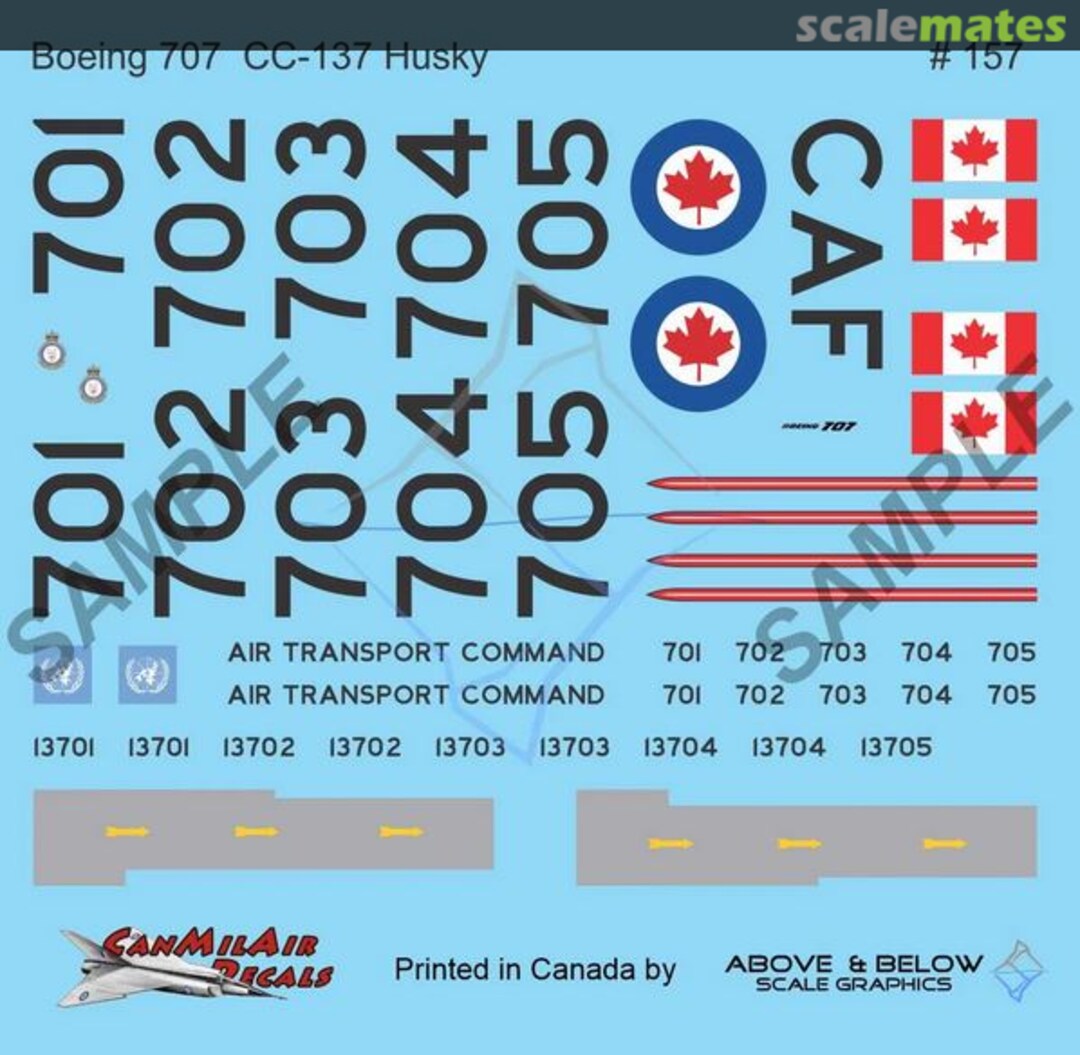 Boxart Boeing CC-137 Husky - MASTER SET 157 Above & Below Graphics