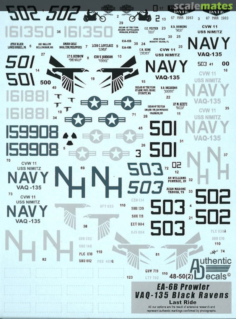 Boxart EA-6B Prowler 48-50 Authentic Decals Boxart EA-6B Prowler 48-50 Authentic Decals