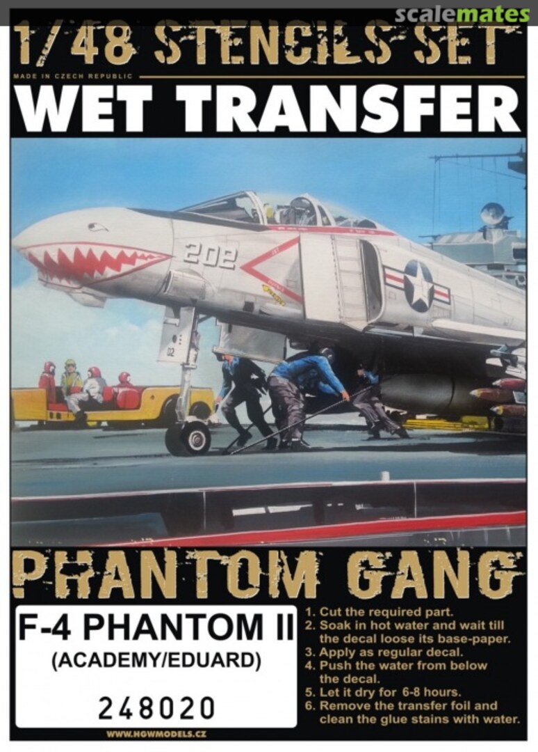 Boxart F-4 Phantom II stencil set 248020 HGW Models Boxart F-4 Phantom II stencil set 248020 HGW Models