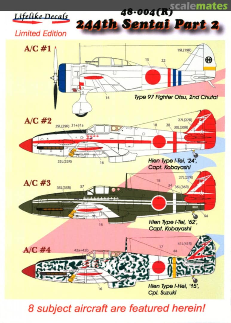 Boxart 244th Sentai Part 2 48-004(R) Lifelike Decals