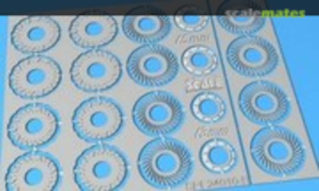 1:24 Slited Brake Disc Set 15mm + 13mm with 4 Brake Calipers (Scale Production SPE24010B) SPE24010B