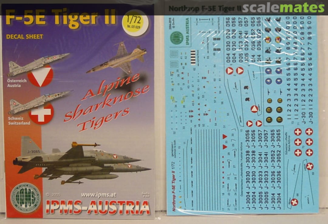 Boxart F-5E Tiger II - Alpine Sharknose Tigers 03 029 IPMS Austria Boxart F-5E Tiger II - Alpine Sharknose Tigers 03 029 IPMS Austria