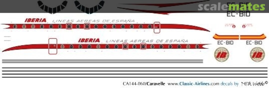 Boxart Iberia (globe tail) Caravelle CA144-060 Classic Airlines Boxart Iberia (globe tail) Caravelle CA144-060 Classic Airlines