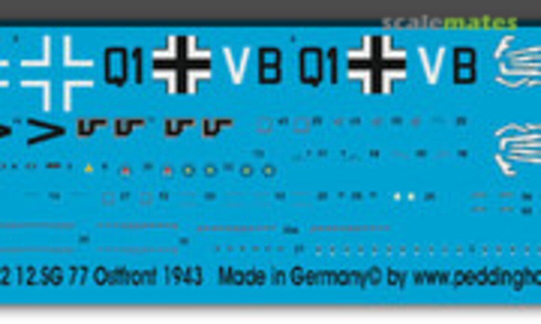 1:72 BF 110G-2 12.SG77 Ostfront 1943 (Peddinghaus-Decals EP 1346) EP 1346