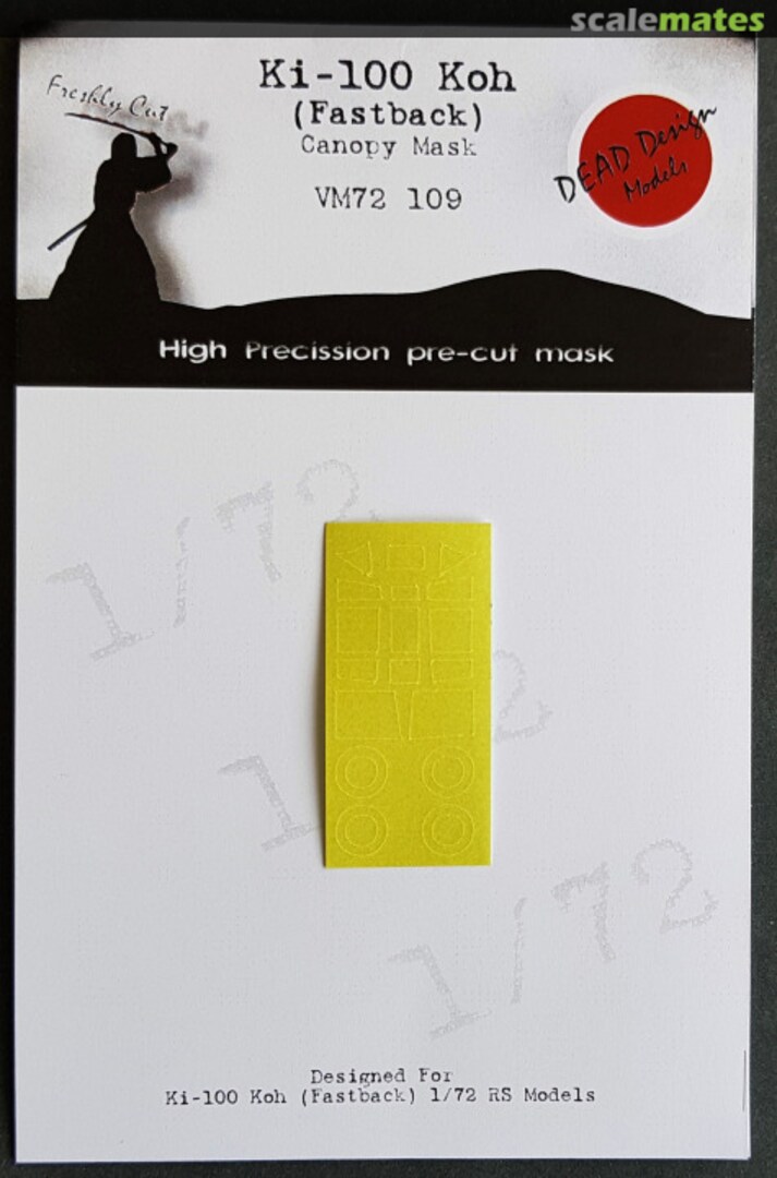 Boxart Kawasaki Ki-100-I (Fastback) paint mask VM72109 DEAD Design Models Boxart Kawasaki Ki-100-I (Fastback) paint mask VM72109 DEAD Design Models