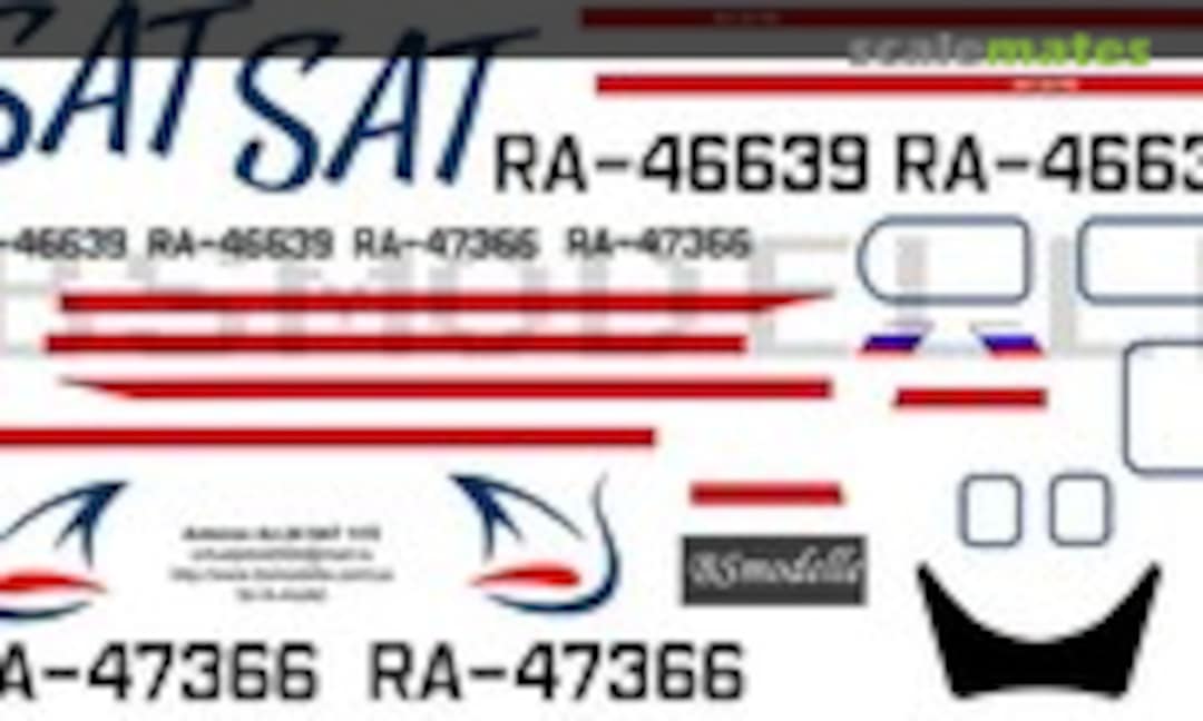 1:72 Antonov An-24 white window & doors decals (BSmodelle BSM72028) BSM72028