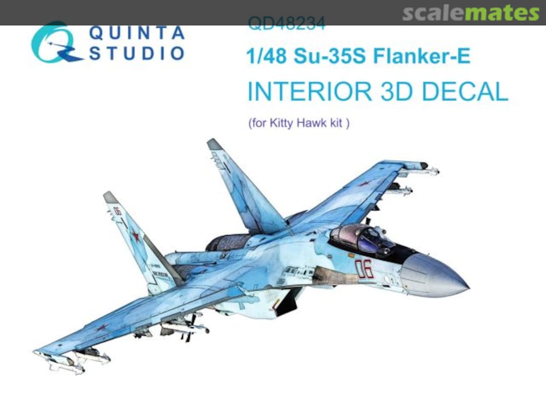 Boxart Su-35S Flanker-E interior 3D decals QD48234 Quinta Studio Boxart Su-35S Flanker-E interior 3D decals QD48234 Quinta Studio