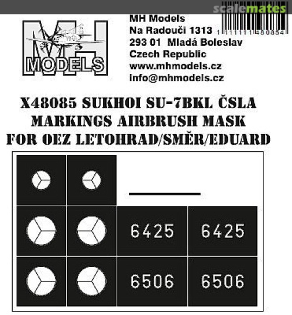 Boxart Sukhoi Su-7BKL ČSLA Markings Airbrush Mask X48085 MH Models