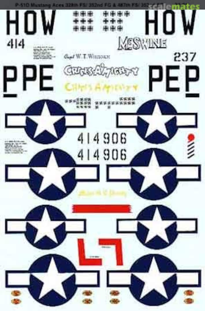 Boxart P-51D Mustang Aces: 328th FS/ 352nd FG & 487th FS/ 352nd 32-211 Microscale Boxart P-51D Mustang Aces: 328th FS/ 352nd FG & 487th FS/ 352nd 32-211 Microscale