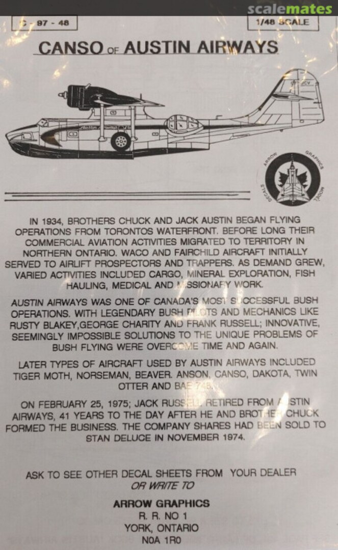 Boxart Canso of Austin Airways C-97-48 Arrow Graphics Boxart Canso of Austin Airways C-97-48 Arrow Graphics