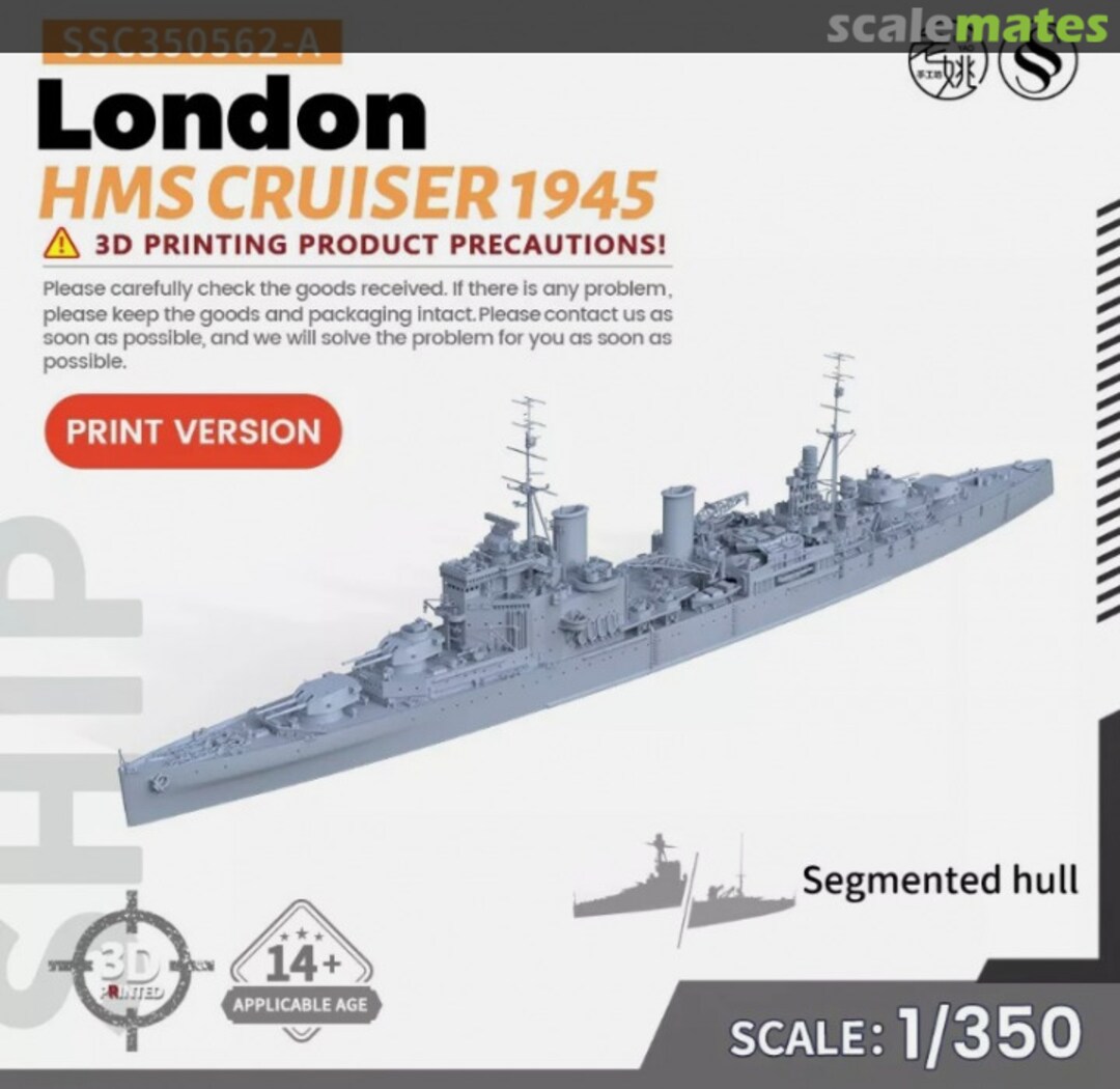 Boxart HMS London 1945 FH SSC350562-A SSMODEL Boxart HMS London 1945 FH SSC350562-A SSMODEL