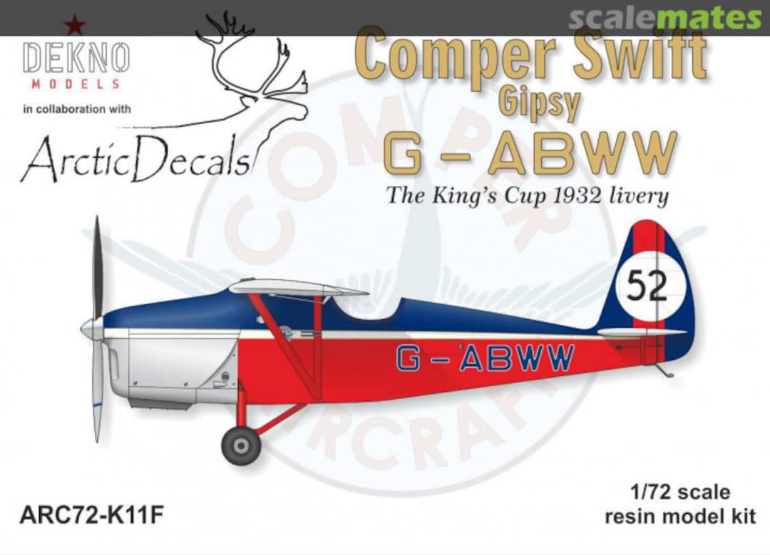Boxart Comper Swift Gipsy G-ABWW ARC72-K11F Arctic Decals Boxart Comper Swift Gipsy G-ABWW ARC72-K11F Arctic Decals