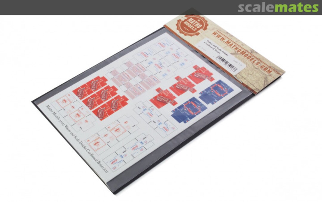 Boxart Water and Soda Drinks Cardboard Boxes 35013 Matho Models