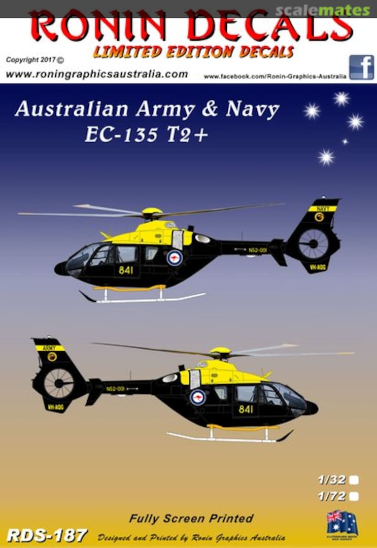 Boxart EC-135 T2+ Australian Army & Navy RDS-187 Ronin Decals Boxart EC-135 T2+ Australian Army & Navy RDS-187 Ronin Decals