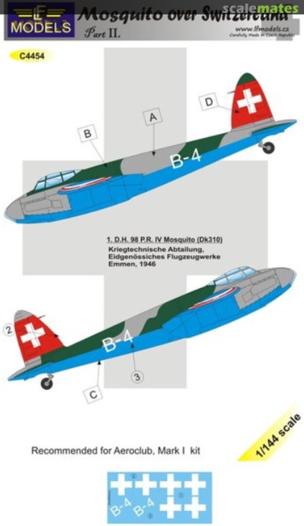 Boxart Mosquito over Switzerland C4454 LF Models Boxart Mosquito over Switzerland C4454 LF Models