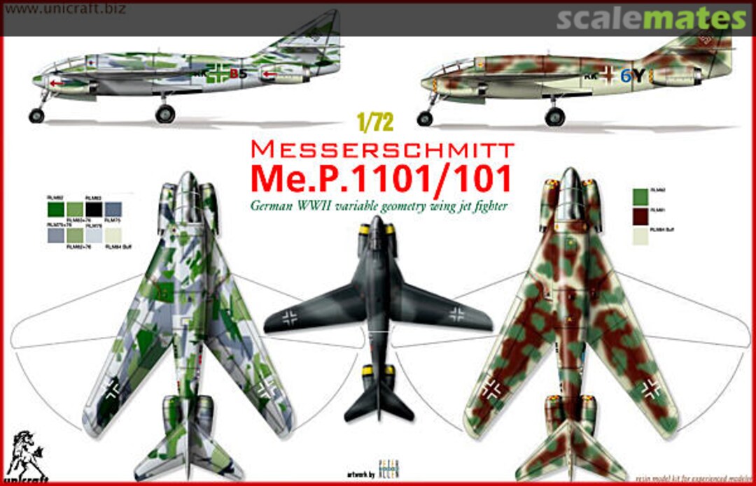 Boxart MESSERSCHMITT Me.P.1101/101  Unicraft Models