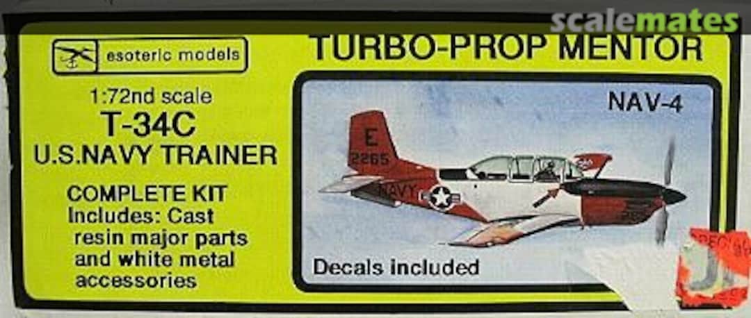 Boxart T-34C Turbo-Prop Mentor NAV-4 Esoteric Models Boxart T-34C Turbo-Prop Mentor NAV-4 Esoteric Models