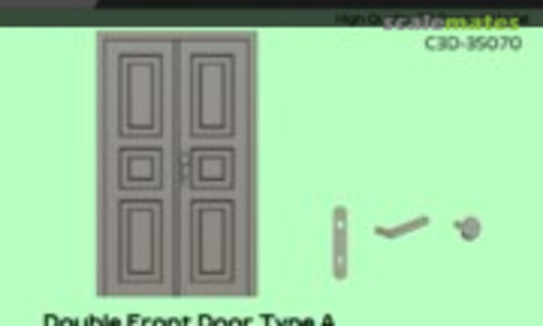 1:35 Double Front Doors A (C3D Resin Miniatures C3D-35070) C3D-35070